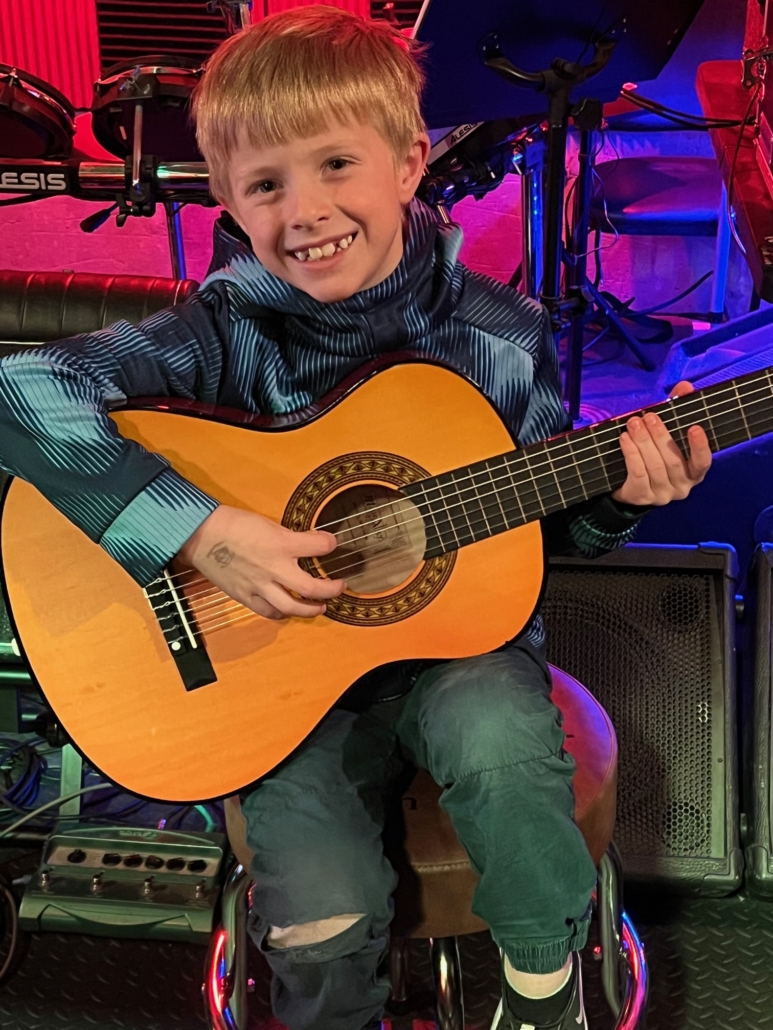 Gavin just turned 7 and is starting his rock and roll journey!!