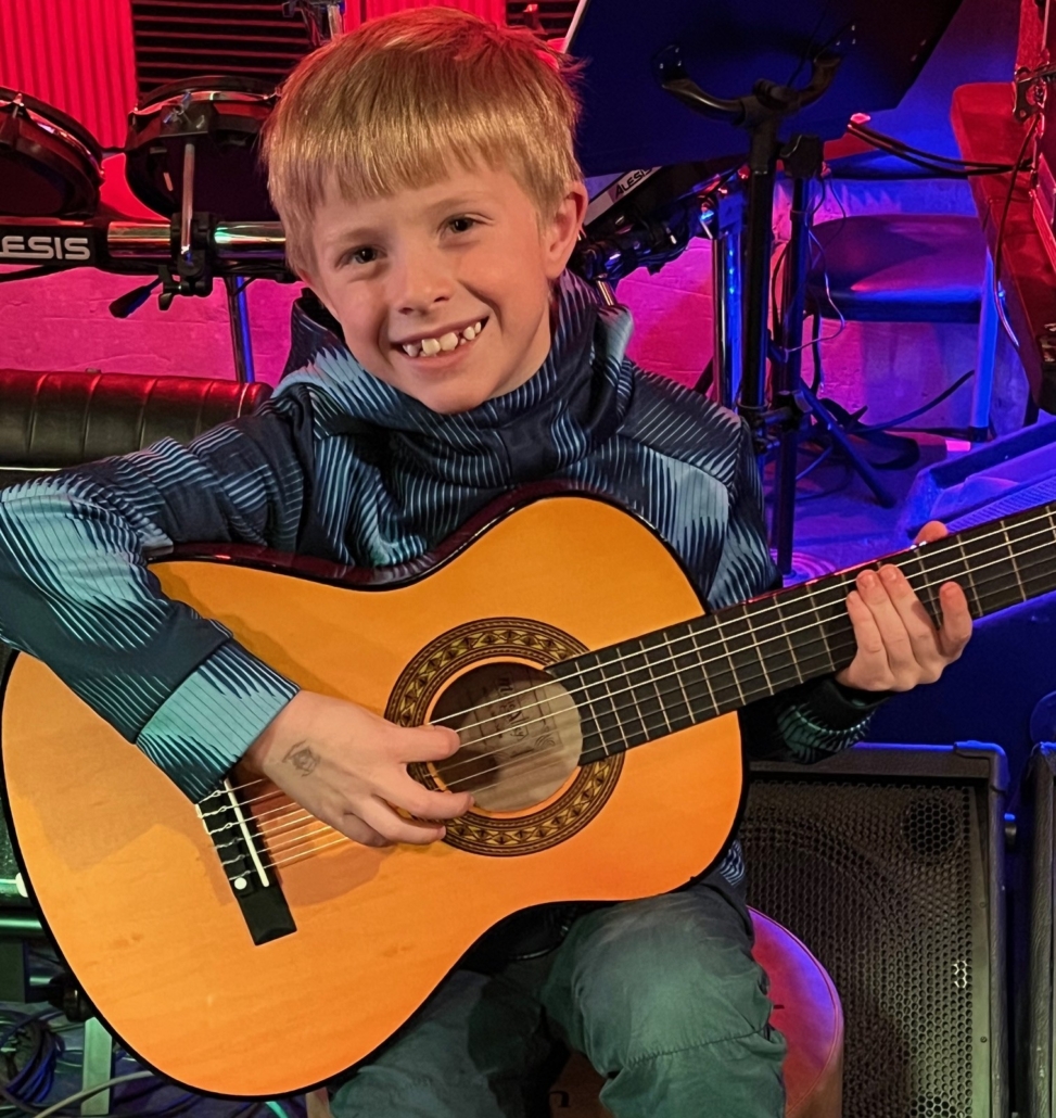 Gavin just turned 7 and is starting his rock and roll journey!!